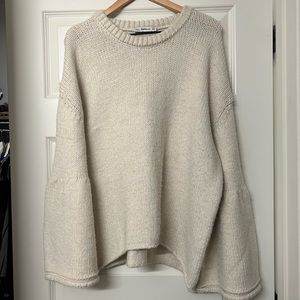 Zara Knit Sweater with Bell Sleeves